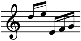 A musical note is shown on the side of a sheet.